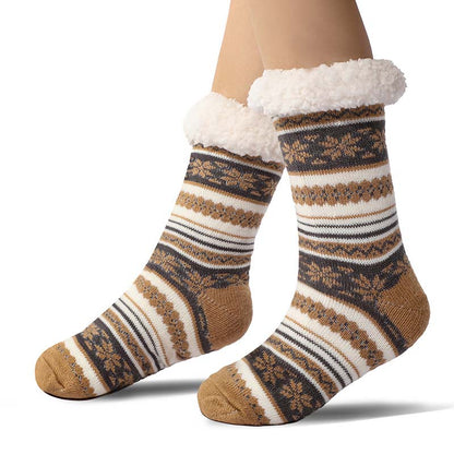 Skanto | Snowflake Ultra-Thick Cashmere Slipper House Socks