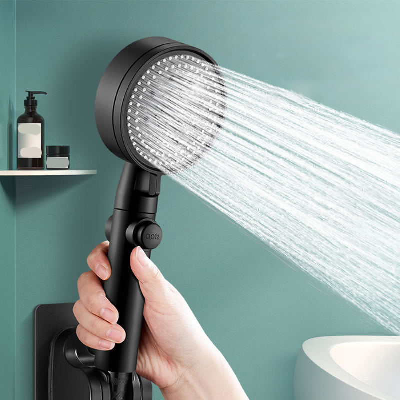 Modern plastic bathroom shower head with adjustable spray pattern