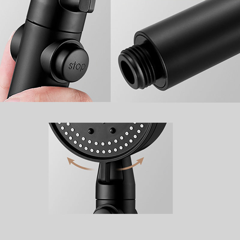 Modern plastic bathroom shower head with adjustable spray pattern