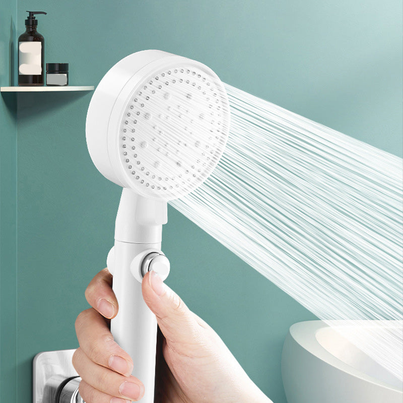 Modern plastic bathroom shower head with adjustable spray pattern
