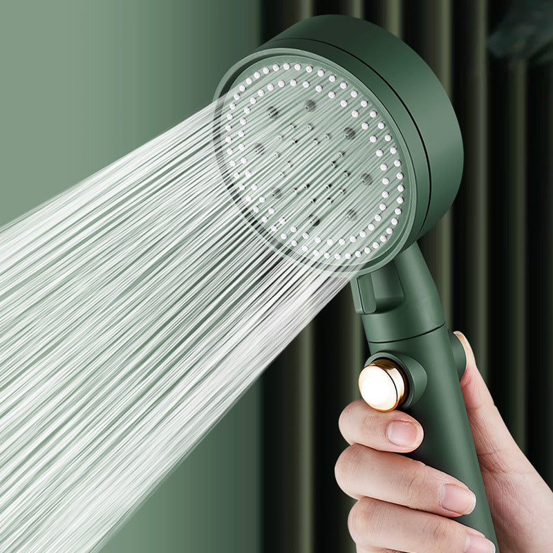 Modern plastic bathroom shower head with adjustable spray pattern