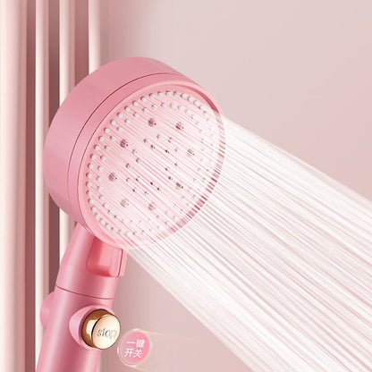 Modern plastic bathroom shower head with adjustable spray pattern
