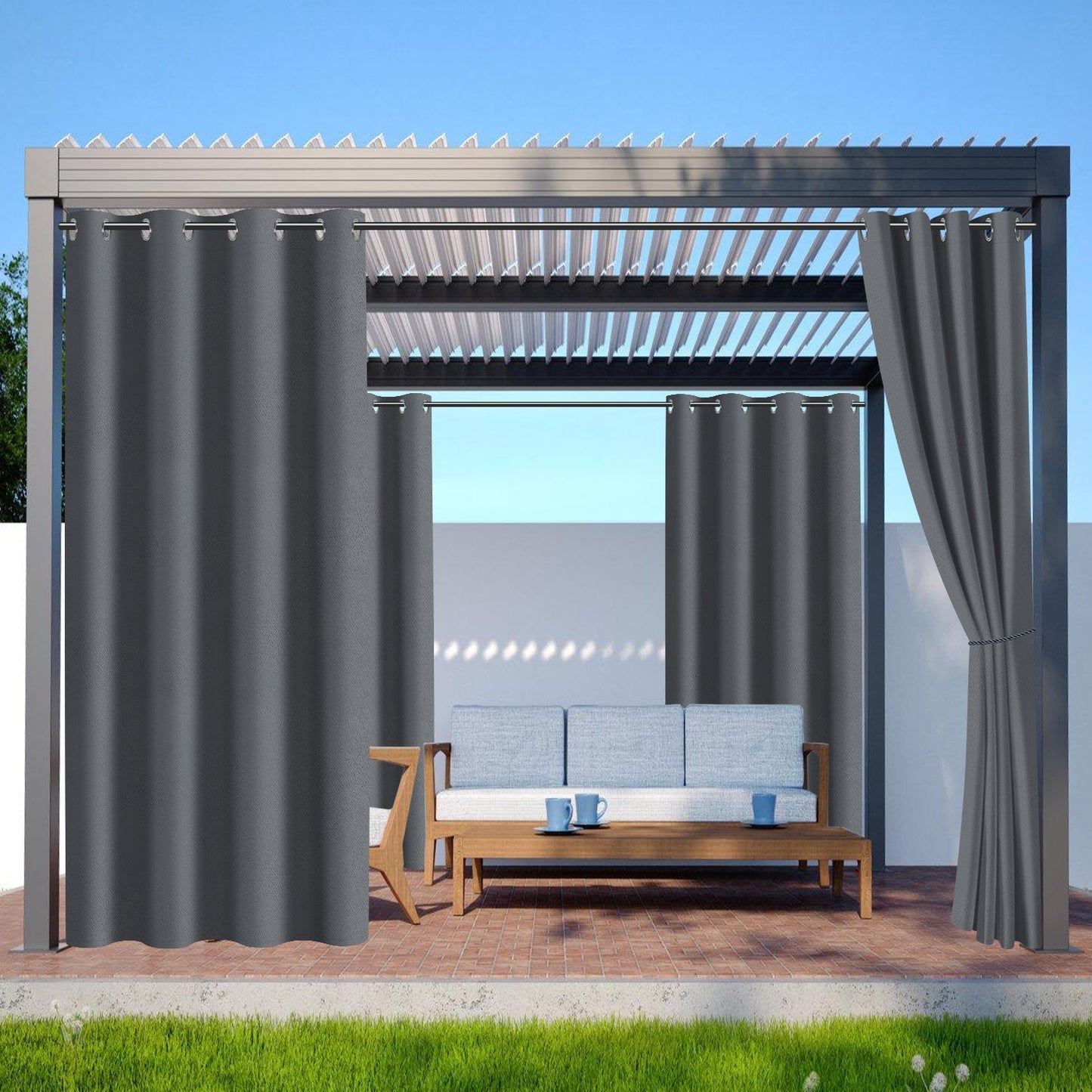 Outdoor Curtain Waterproof with Eyelets | Bowlift