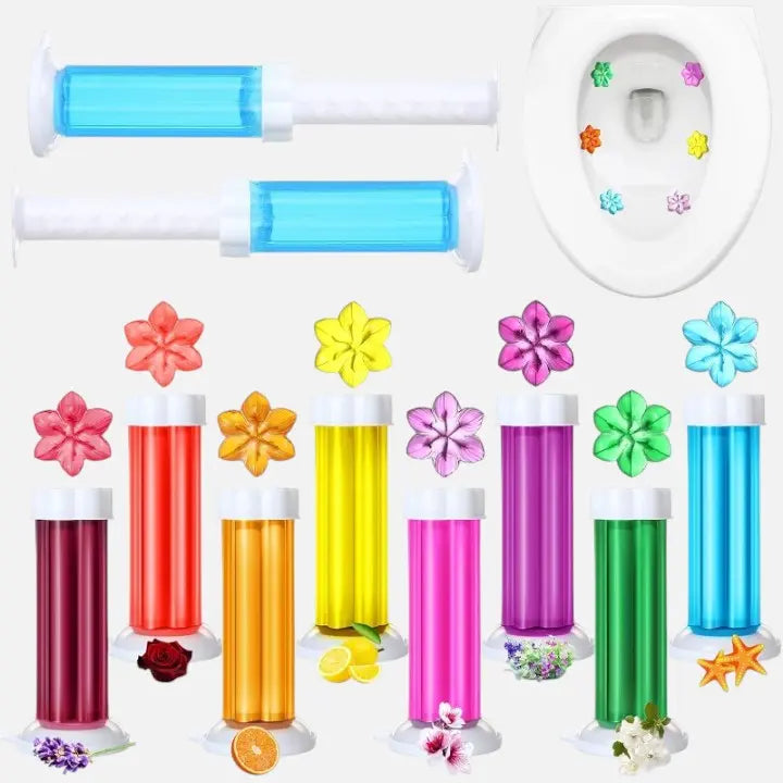 BowLift | 12-piece gel stamp set for the toilet — Transform every flush into an explosion of irresistible freshness!