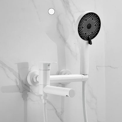 BowLift | Modern Bathtub Edge Piece Single-Lever Wall-Mounted Bathtub Faucet with Hand Shower