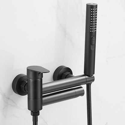 BowLift | Modern Bathtub Edge Piece Single-Lever Wall-Mounted Bathtub Faucet with Hand Shower