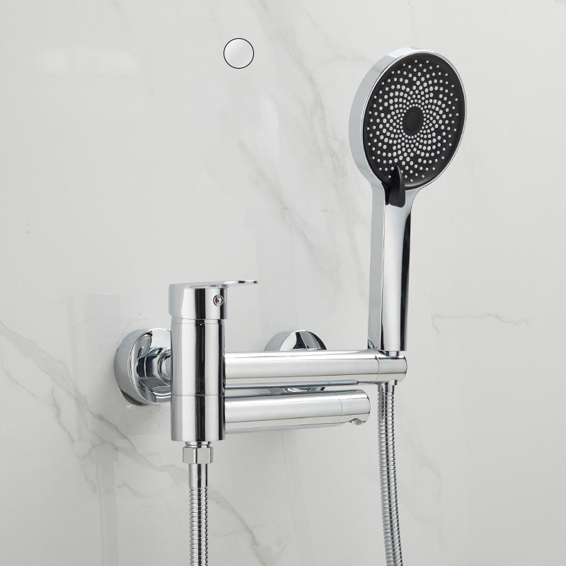 BowLift | Modern Bathtub Edge Piece Single-Lever Wall-Mounted Bathtub Faucet with Hand Shower