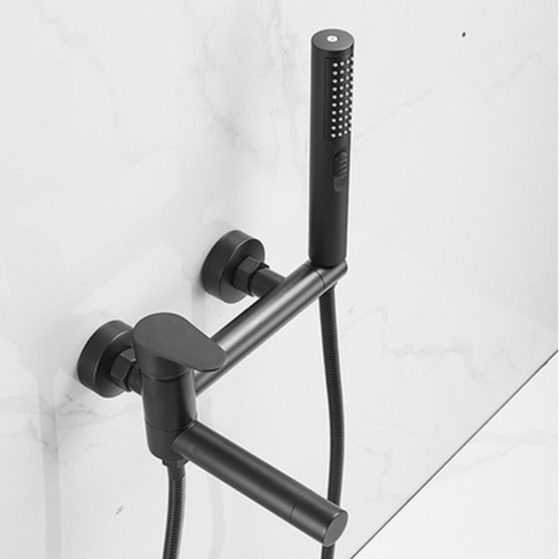 BowLift | Modern Bathtub Edge Piece Single-Lever Wall-Mounted Bathtub Faucet with Hand Shower