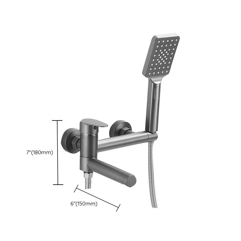 BowLift | Modern Bathtub Edge Piece Single-Lever Wall-Mounted Bathtub Faucet with Hand Shower