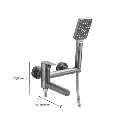 BowLift | Modern Bathtub Edge Piece Single-Lever Wall-Mounted Bathtub Faucet with Hand Shower