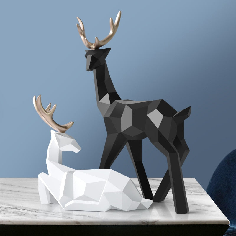 Frendorf | Abstract Deer Figures Resin Set (2-piece set)