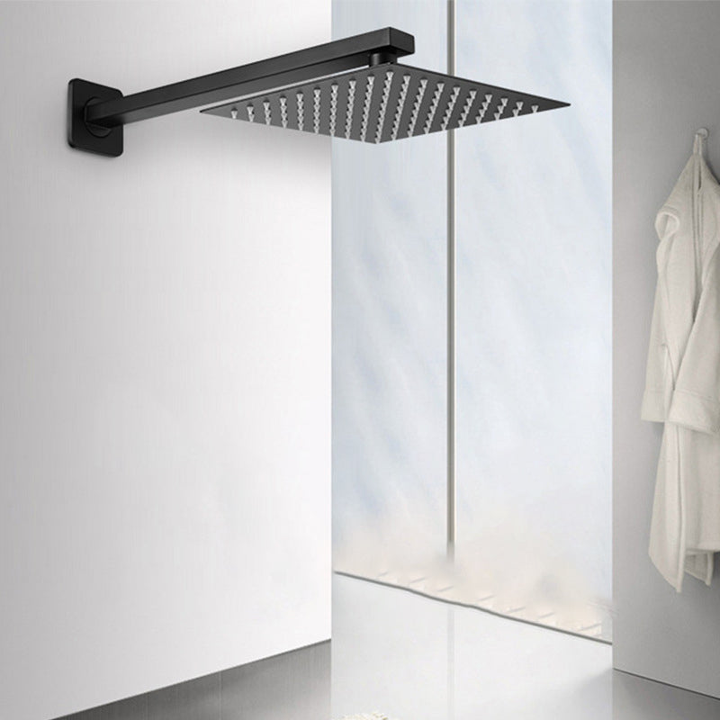 BowLift | Square and Round Shower Head made of Stainless Steel, Fixed Mounted Ceiling Shower Head in Black