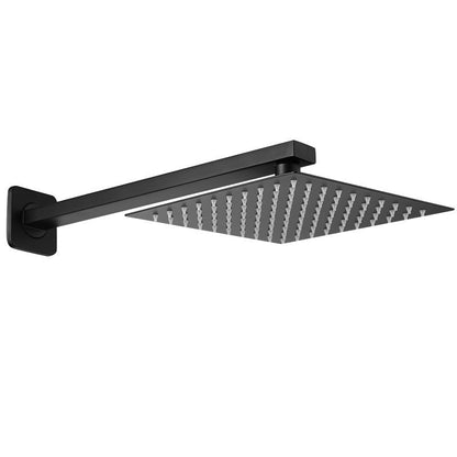 BowLift | Square and Round Shower Head made of Stainless Steel, Fixed Mounted Ceiling Shower Head in Black