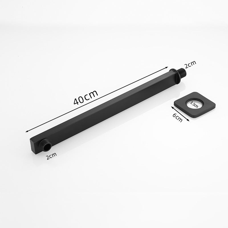 BowLift | Square and Round Shower Head made of Stainless Steel, Fixed Mounted Ceiling Shower Head in Black