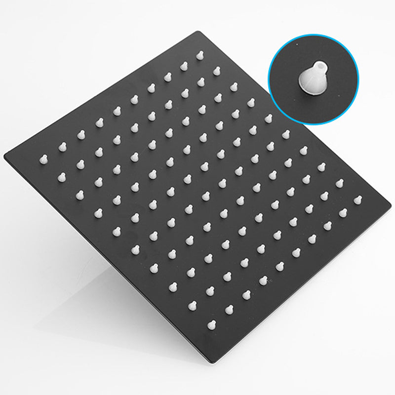 BowLift | Square and Round Shower Head made of Stainless Steel, Fixed Mounted Ceiling Shower Head in Black