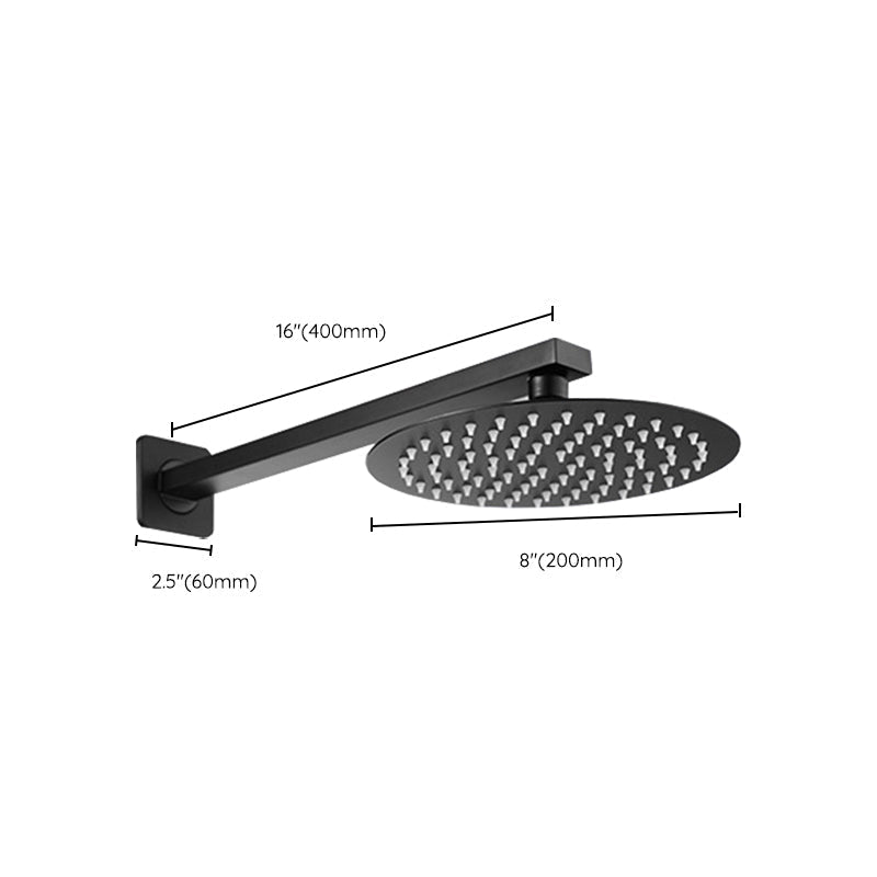 BowLift | Square and Round Shower Head made of Stainless Steel, Fixed Mounted Ceiling Shower Head in Black