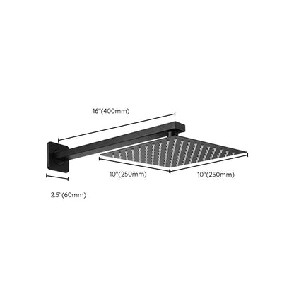 BowLift | Square and Round Shower Head made of Stainless Steel, Fixed Mounted Ceiling Shower Head in Black