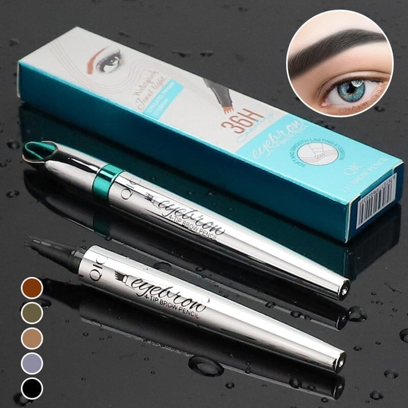 BowLift | 3D Waterproof Microblading Eyebrow Pen 4 Fork Tip Tattoo Pencil