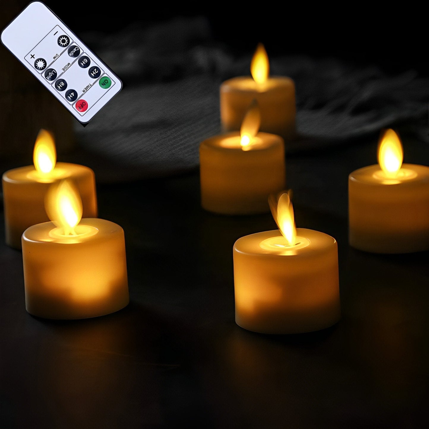 Skanto | Electronic Candle with Moving Flame | Wickless LED Light