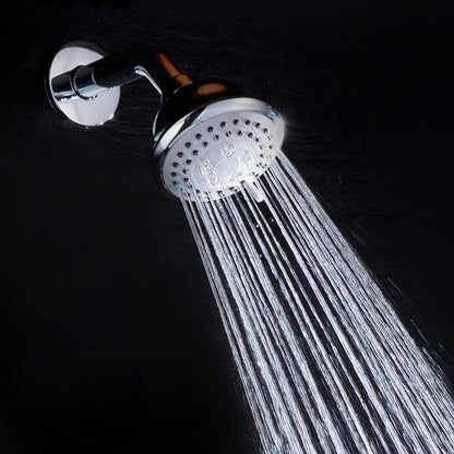 BowLift | Round shower head made of stainless steel in silver wall-mounted shower head
