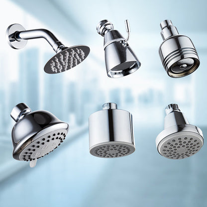 BowLift | Round shower head made of stainless steel in silver wall-mounted shower head