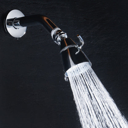 BowLift | Round shower head made of stainless steel in silver wall-mounted shower head