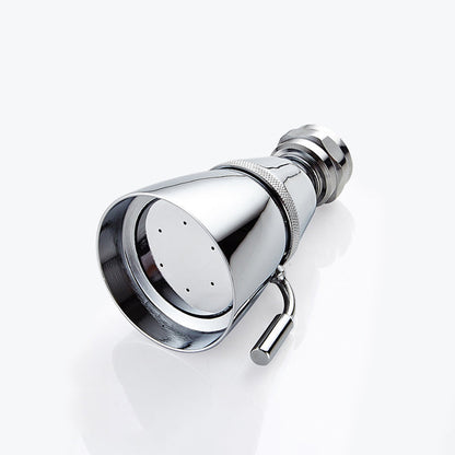 BowLift | Round shower head made of stainless steel in silver wall-mounted shower head