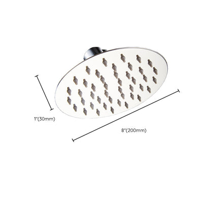 BowLift | Round shower head made of stainless steel in silver wall-mounted shower head