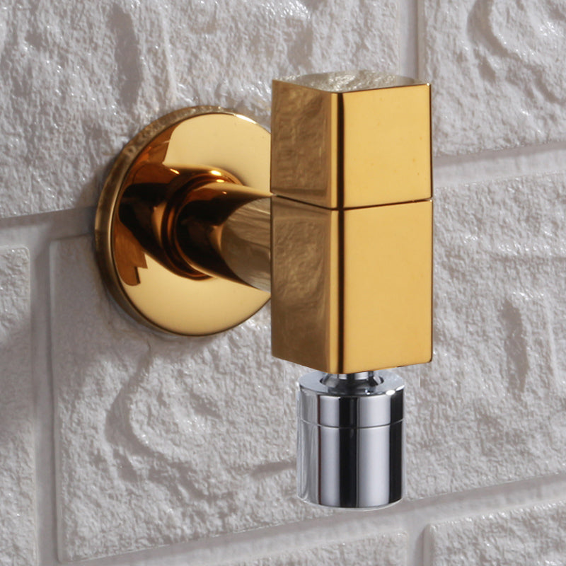 Modern, round, solid brass wall-mounted bathroom faucet knob handle