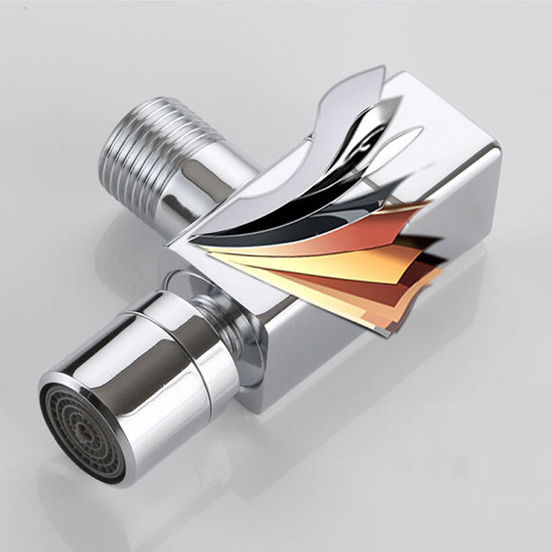 Modern, round, solid brass wall-mounted bathroom faucet knob handle