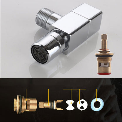 BowLift | Contemporary Wall Mounted Bathroom Faucet Knob Handle Solid Brass Round Faucet