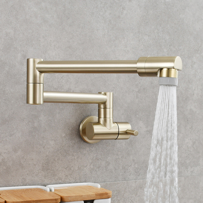 BowLift | Modern Pull-down Faucet Single Handle Wall Mounted Pot Filler Low Profile 1-Hole Filler