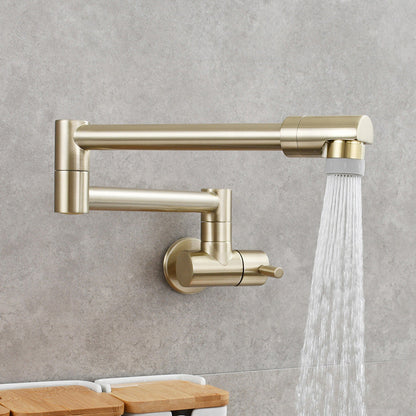 BowLift | Modern Pull-down Faucet Single Handle Wall Mounted Pot Filler Low Profile 1-Hole Filler