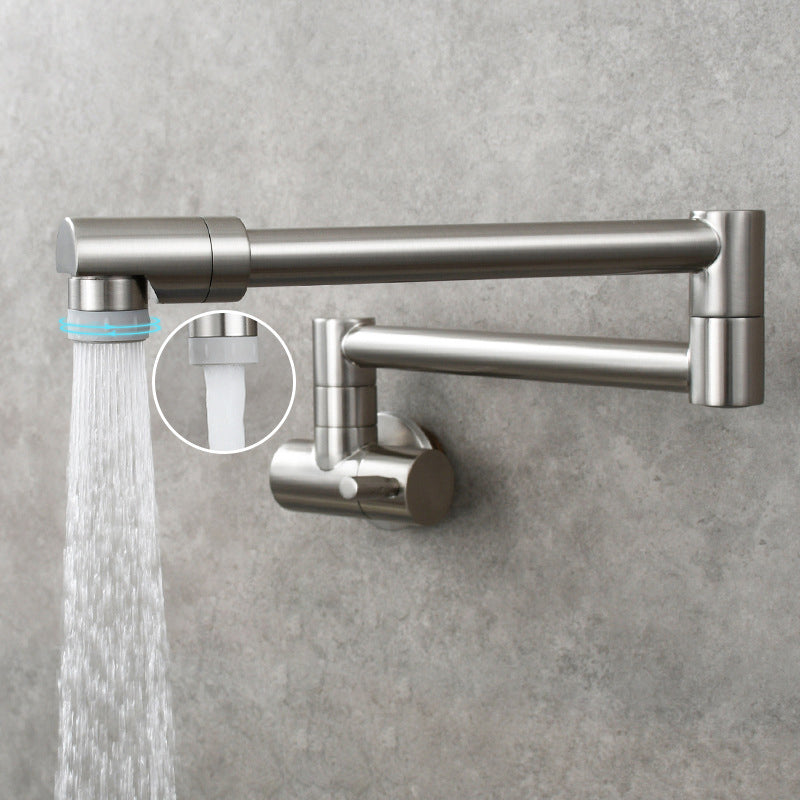 BowLift | Modern Pull-down Faucet Single Handle Wall Mounted Pot Filler Low Profile 1-Hole Filler