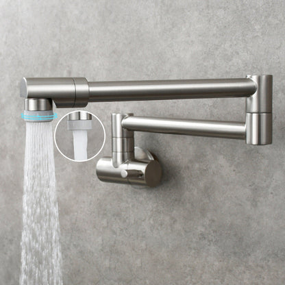 BowLift | Modern Pull-down Faucet Single Handle Wall Mounted Pot Filler Low Profile 1-Hole Filler