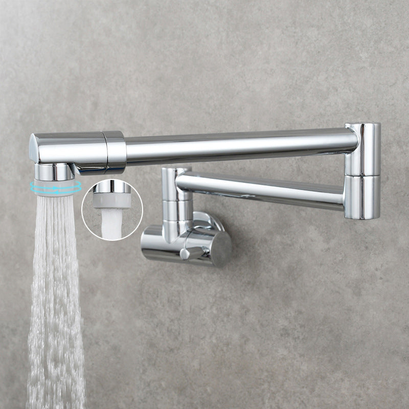 BowLift | Modern Pull-down Faucet Single Handle Wall Mounted Pot Filler Low Profile 1-Hole Filler