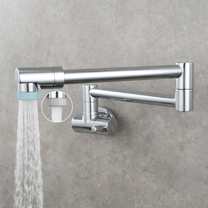 BowLift | Modern Pull-down Faucet Single Handle Wall Mounted Pot Filler Low Profile 1-Hole Filler