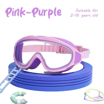 BowLift | HD children's large frame waterproof and anti-fog swimming goggles