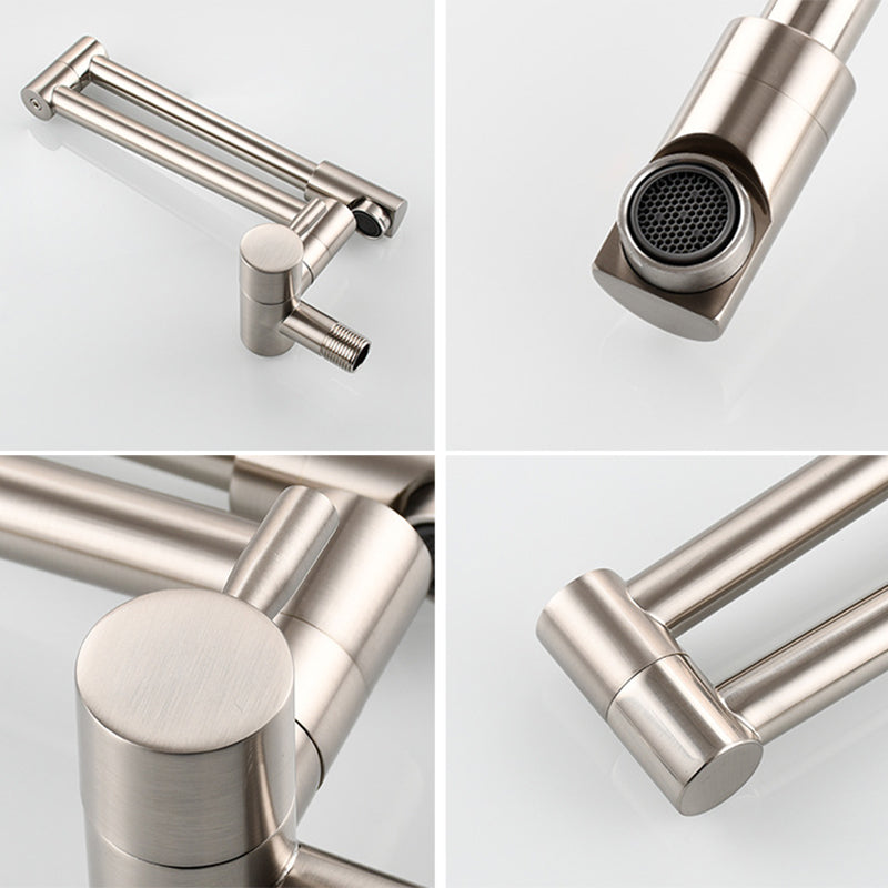 BowLift | Modern Pull-down Faucet Single Handle Wall Mounted Pot Filler Low Profile 1-Hole Filler