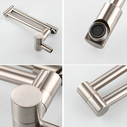 BowLift | Modern Pull-down Faucet Single Handle Wall Mounted Pot Filler Low Profile 1-Hole Filler