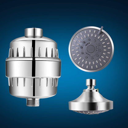 BowLift | Modern Fixed Shower Head with Catalyst 4-Inch Silver Wall Mount Shower Head