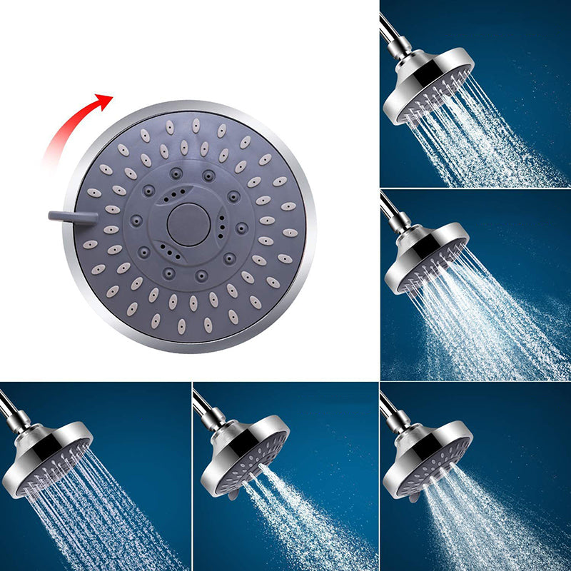 BowLift | Modern Fixed Shower Head with Catalyst 4-Inch Silver Wall Mount Shower Head