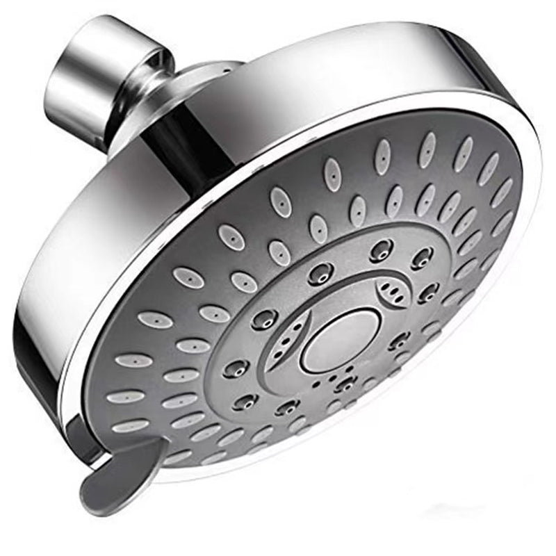 BowLift | Modern Fixed Shower Head with Catalyst 4-Inch Silver Wall Mount Shower Head