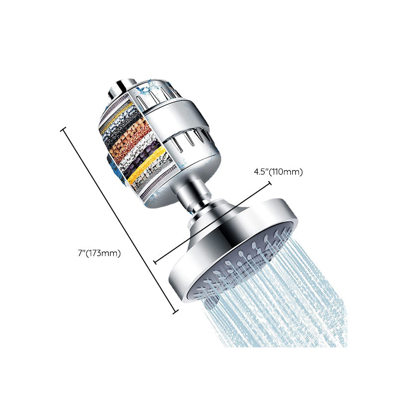BowLift | Modern Fixed Shower Head with Catalyst 4-Inch Silver Wall Mount Shower Head
