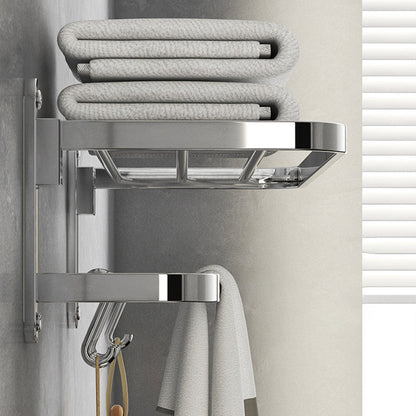 BowLift | Chrome Modern Bathroom Hardware Set Stainless Steel Towel Hook/Towel Rail & Bathroom Shelf
