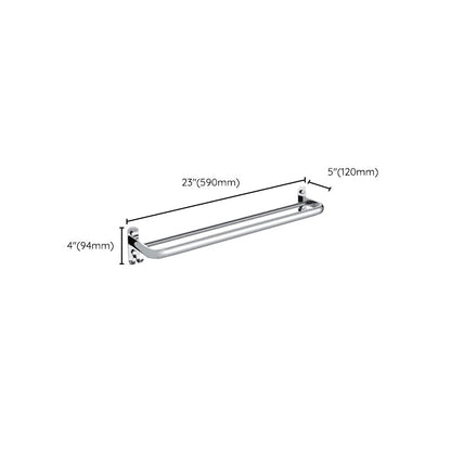 BowLift | Chrome Modern Bathroom Hardware Set Stainless Steel Towel Hook/Towel Rail & Bathroom Shelf