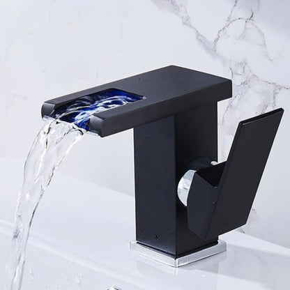 Skanto | Modern Brass Faucet with LED Waterfall Sink Mixer Tap