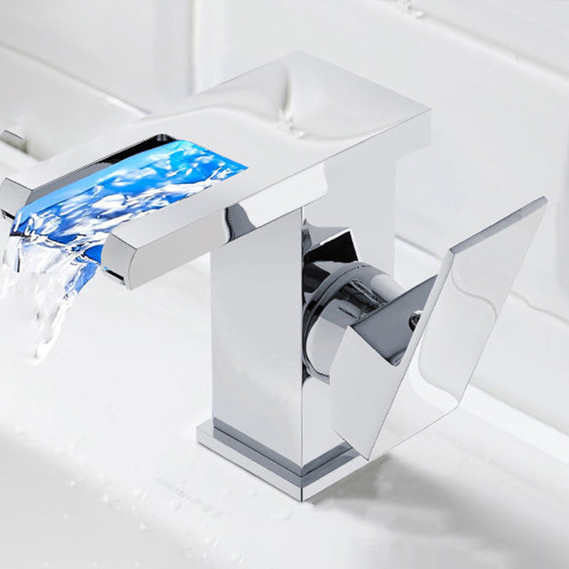 Skanto | Modern Brass Faucet with LED Waterfall Sink Mixer Tap