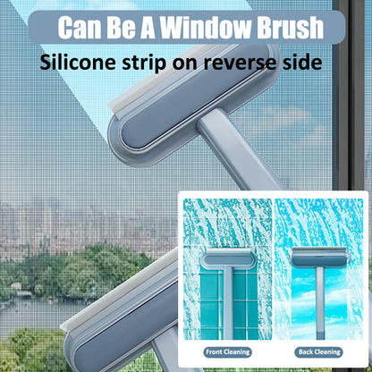 Double-sided Window Screen Cleaning Brush Glass Wiper, Multi-function Pet Hair Lint Remover | Bowlift