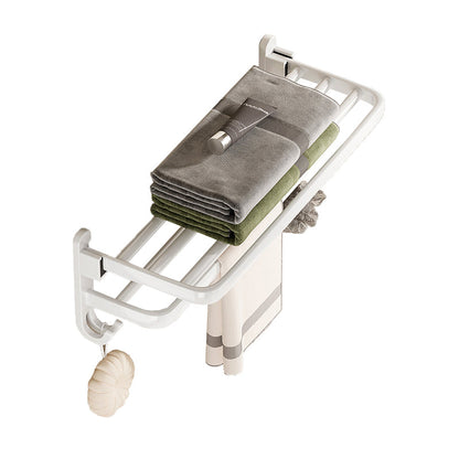 BowLift | Modern Bathroom Hardware Set Towel Bar White Bath Shelf Bathroom Hardware Set